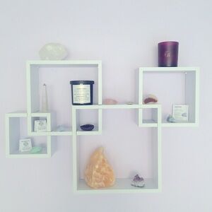 White shelving unit